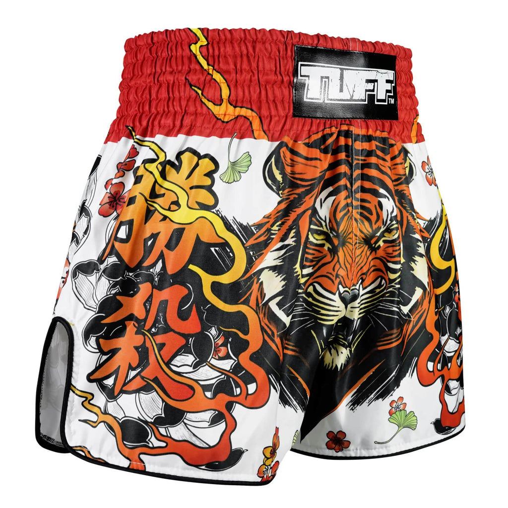 TUFF High-Cut Retro Muaythai Shorts - RMS110 - Tora Chikara Power of Tiger
