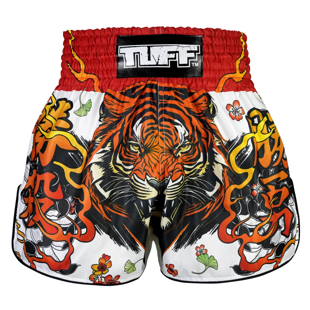 TUFF High-Cut Retro Muaythai Shorts - RMS110 - Tora Chikara Power of Tiger