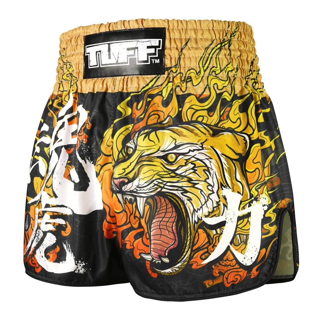 TUFF High-Cut Retro Muaythai Shorts - RMS111 - Tora Mazuka The True Tiger