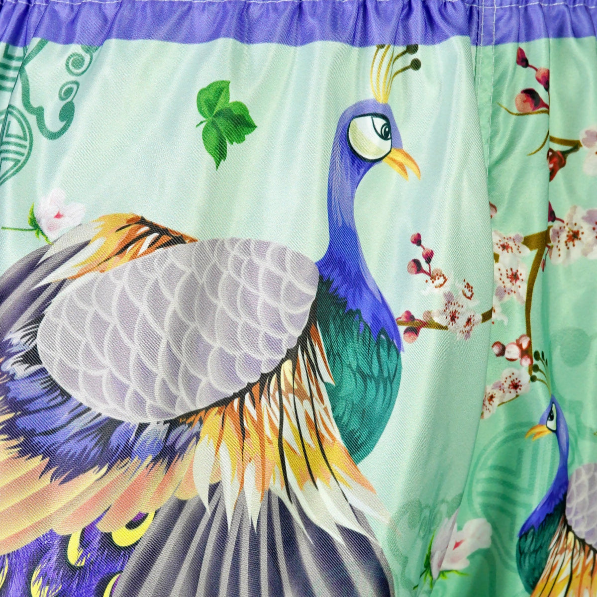 TUFF High-Cut Retro Muaythai Shorts - RMS112 - Yugana Kujaku The Elegance Peacock