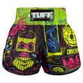 TUFF High-Cut Retro Muaythai Shorts - RMS119 - Neon Graffiti