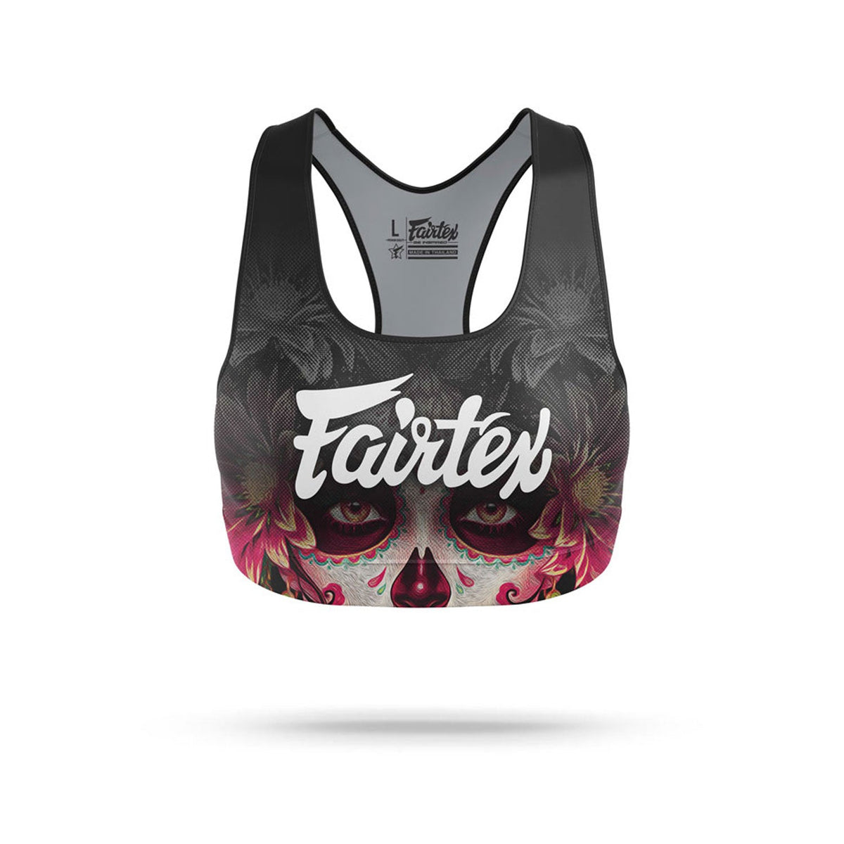 Fairtex SB10 Stamp Sports Bra - Black-Pink