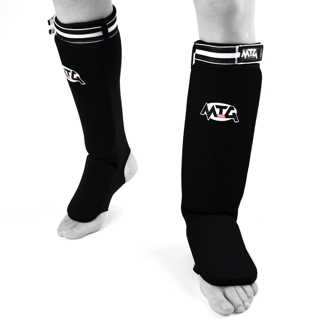 MTG Pro SF2 Elastic Shin Pads - Black