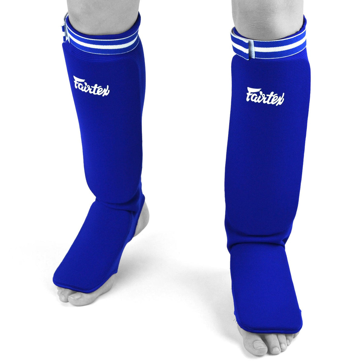 Fairtex SPE1 Elastic Competition Shin Pads - Blue