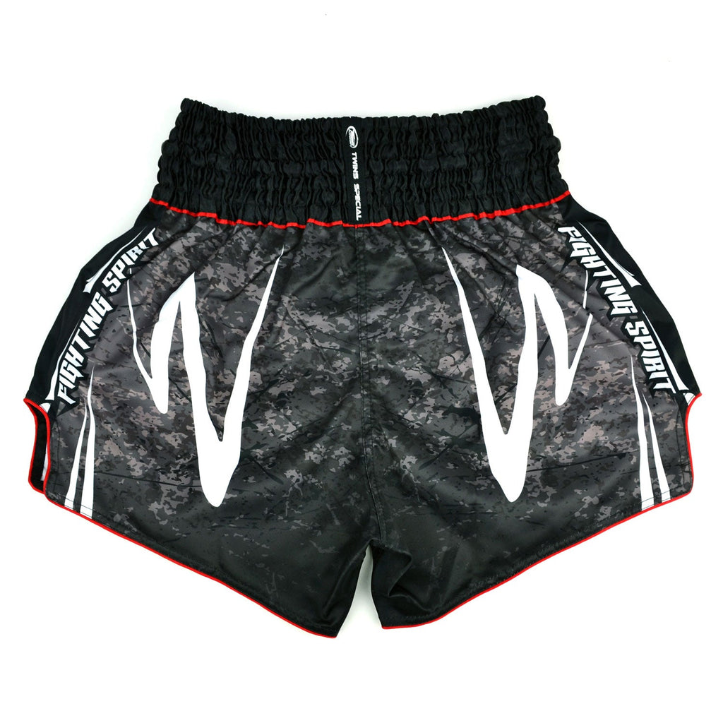 Twins Special Muaythai Shorts - RUSTY Black