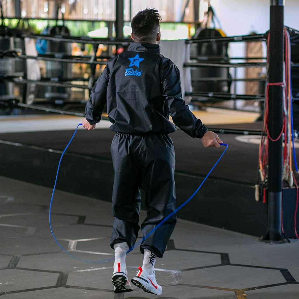 Fairtex VS3 Vinyl Sweatsuit - Black-Blue